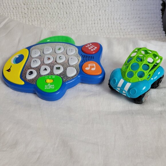Vintage? Kids II Bright Starts Interactive pad learning developmental + ball car - Picture 1 of 9